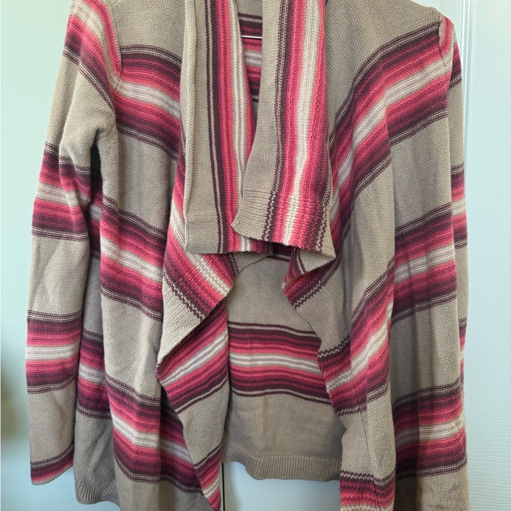 Striped Pink and Tan Women's Sweater